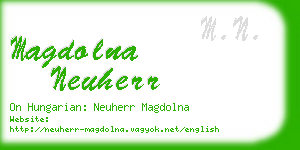 magdolna neuherr business card